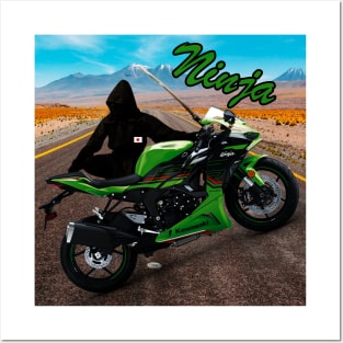 Ninja Kawasaki Motorcycle Posters and Art